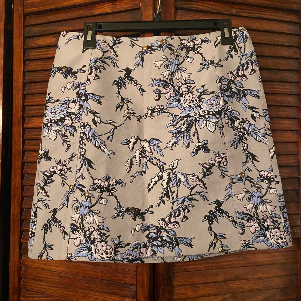LOFT Blue A-Line Mini Skirt Casual Resort Wear